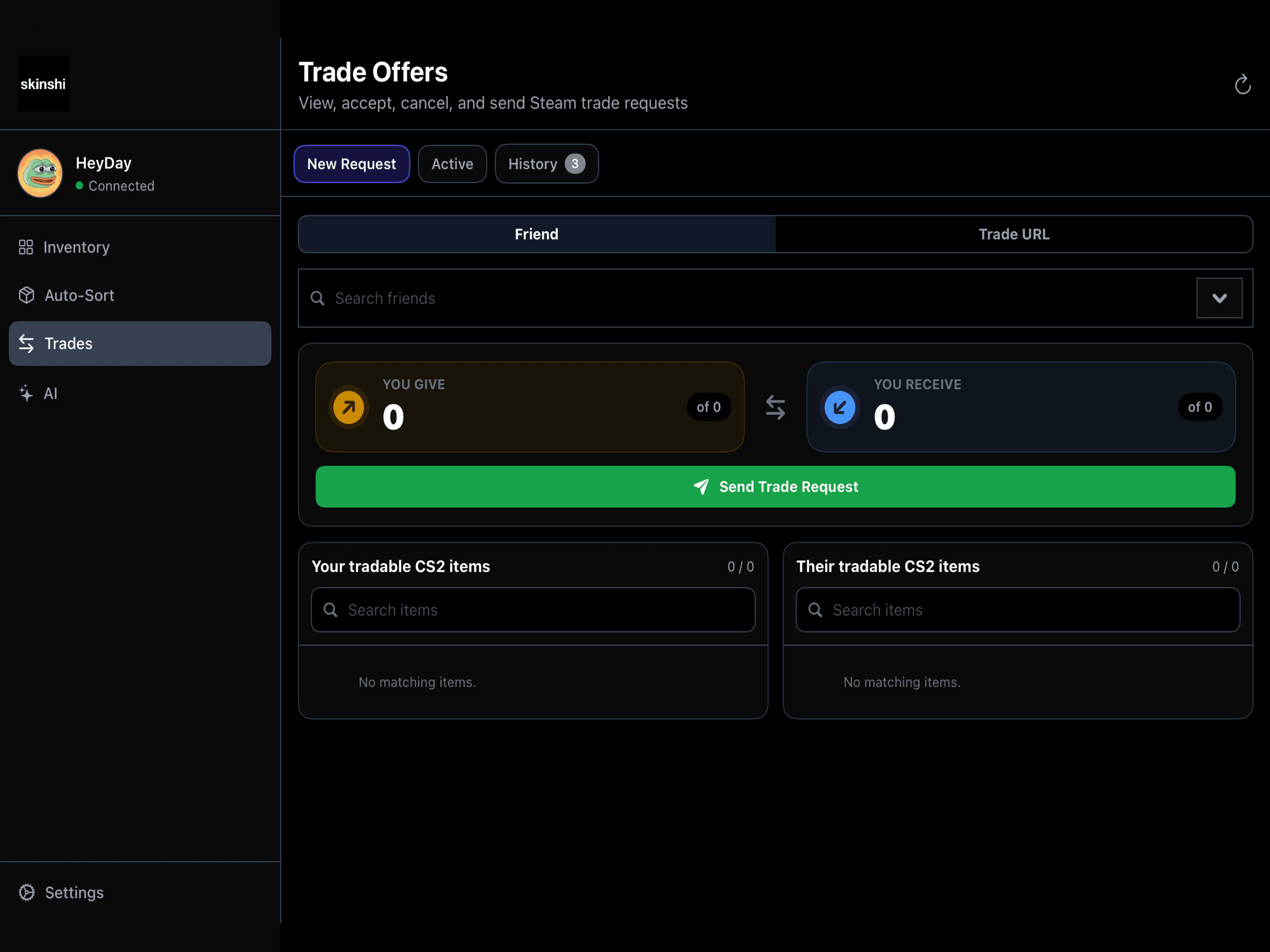 Trade screenshot